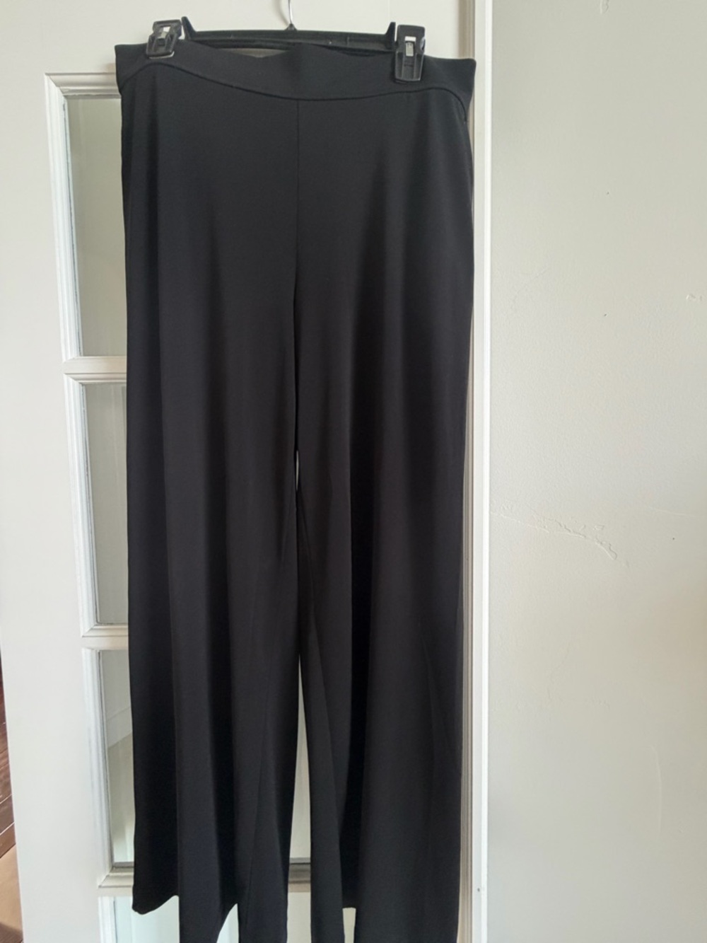 Black Wide-Leg Womens Pants